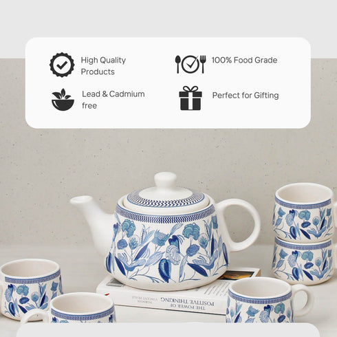 Blue Petals Morning Tea Set